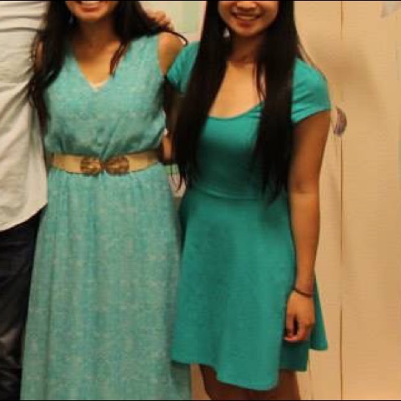 AEO Turquoise Skater Dress - Picture 3 of 3